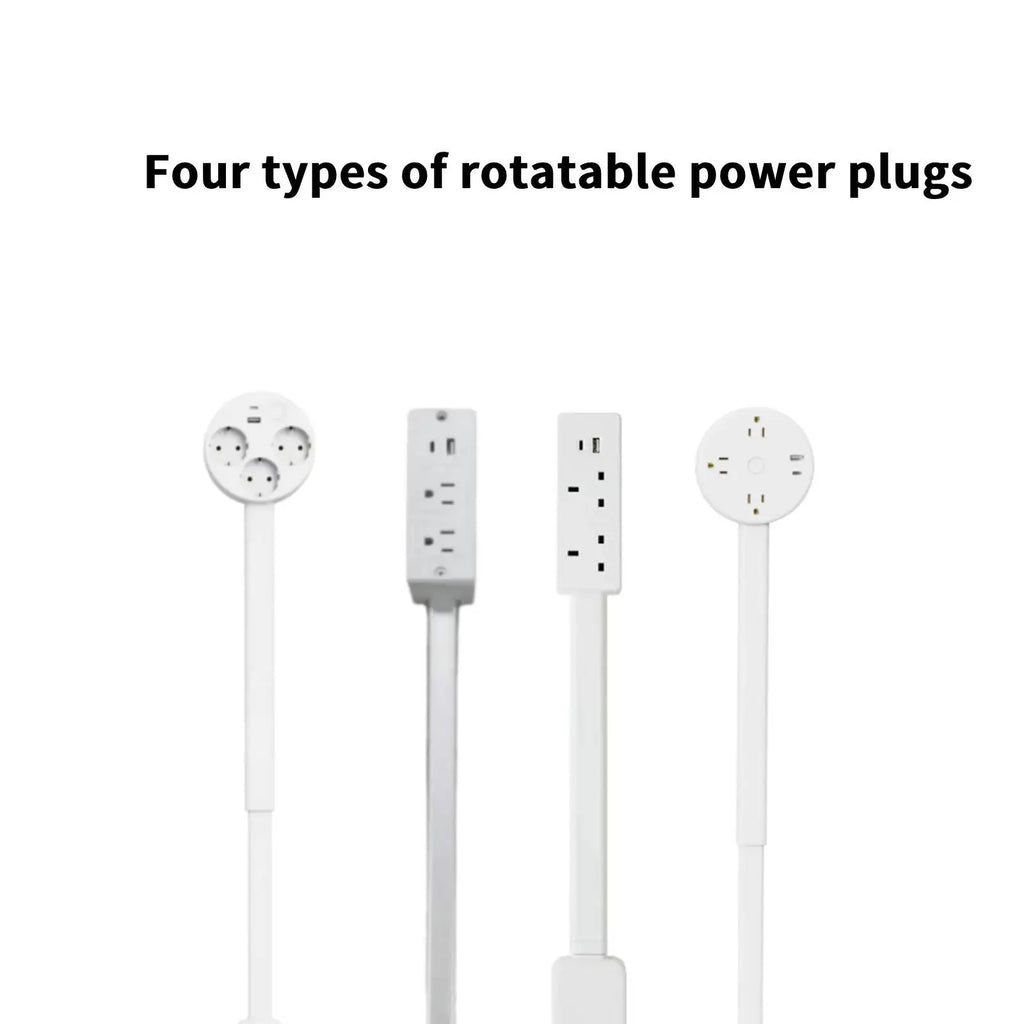 New Rotatable Electrical Wall Plug Extender with Adjustable Length Multi-Outlet Power Socket Adapter Space-Saving