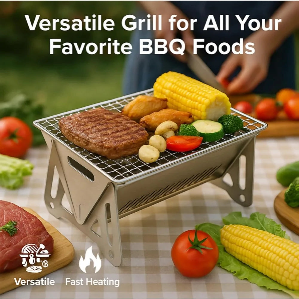 Foldable Outdoor BBQ Grill