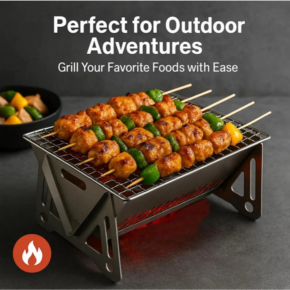 Foldable Outdoor BBQ Grill