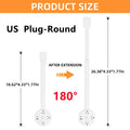 Electrical Wall Plug Rotates Electrical Outlet Extender Adjustable Length Power Outlets Extender Power Socket for NightStand