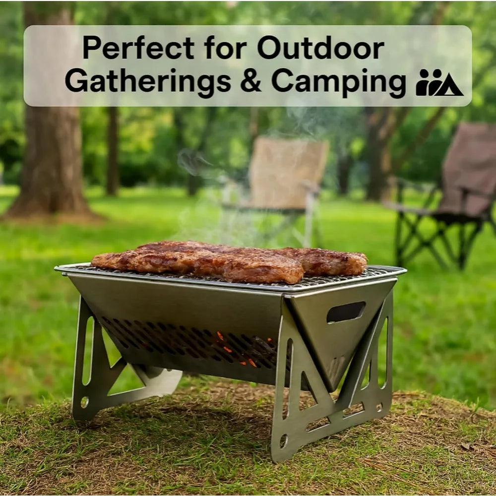 Foldable Outdoor BBQ Grill